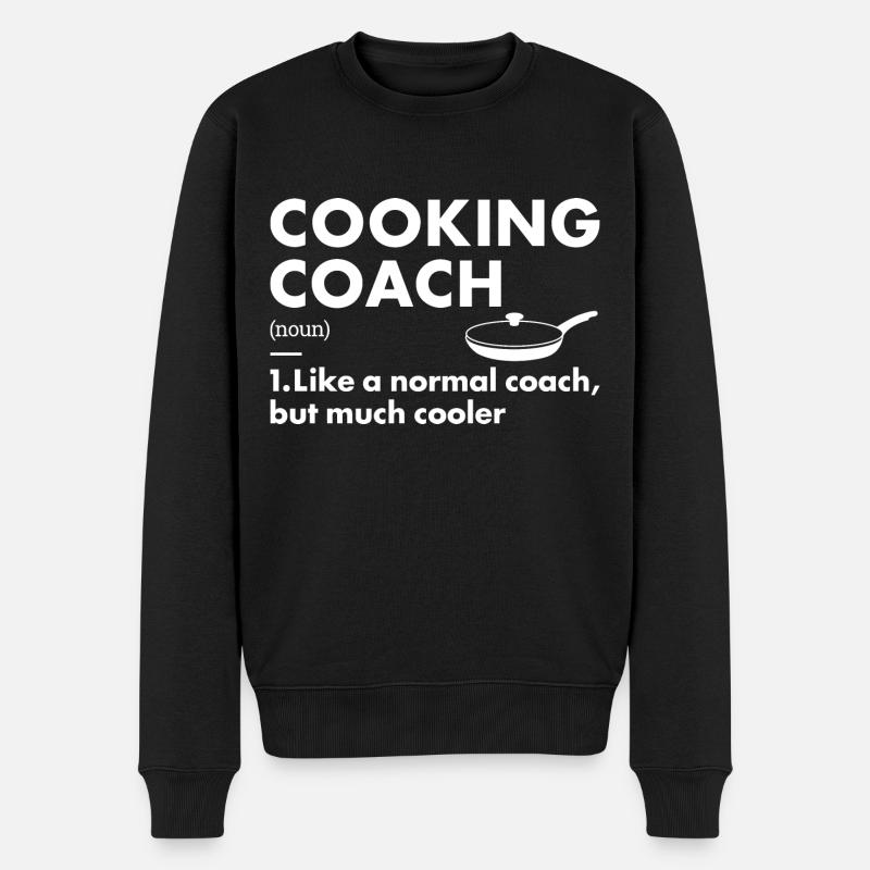 Cook Coach Definition Cooking - Männer Premium Bio Pullover - Schwarz