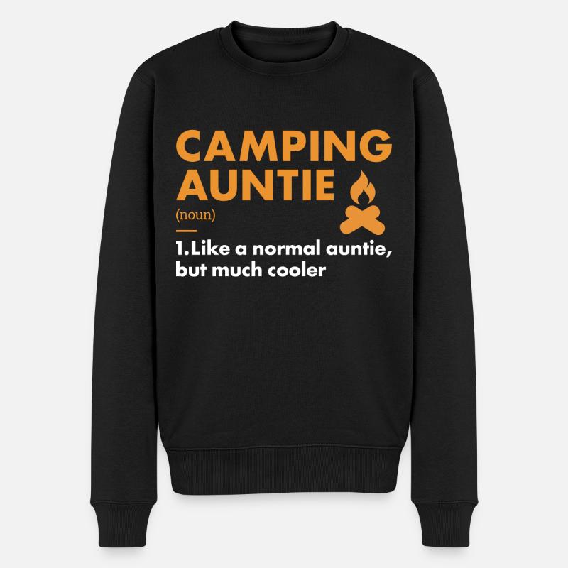 Camper Auntie Définition Camping - Pull Premium bio Homme - noir