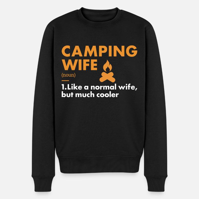 Camper Femme Définition Camping - Pull Premium bio Homme - noir