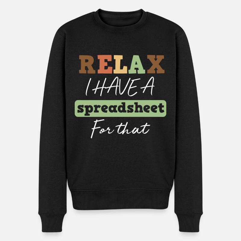 Spreadsheet program Spreadsheets - Men's Premium Organic Jumper - black