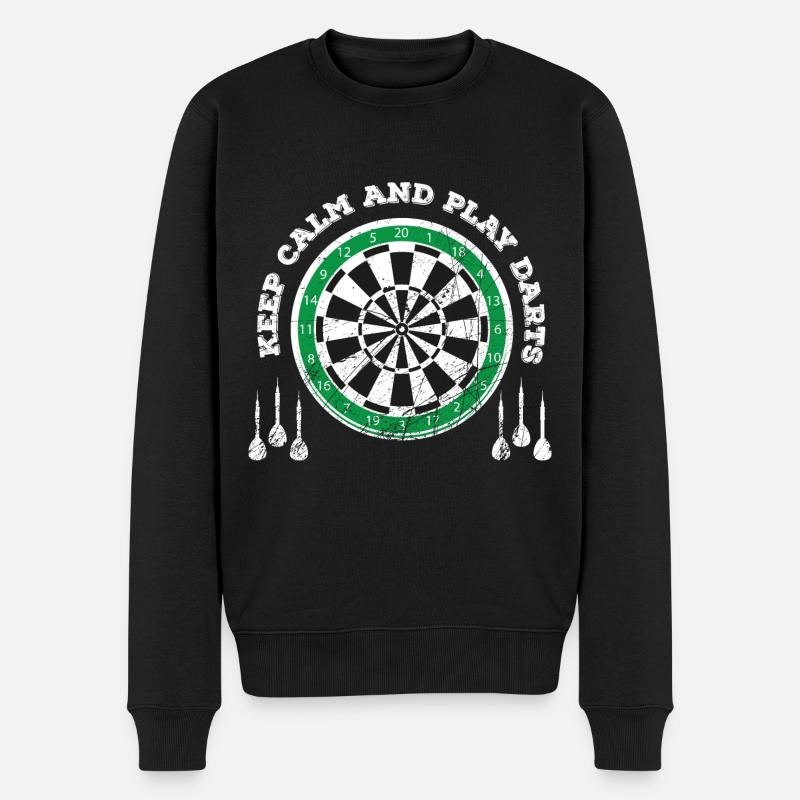 Fléchettes Fléchettes Dartboard Lancer Flèche - Pull Premium bio Homme - noir