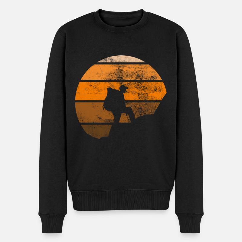 Rétro - Randonnée - - Pull Premium bio Homme - noir