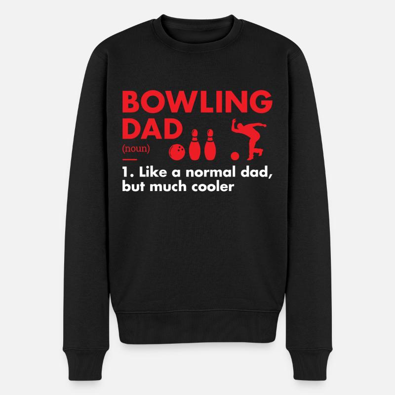 Sport Dad Definition Bowling - Männer Premium Bio Pullover - Schwarz