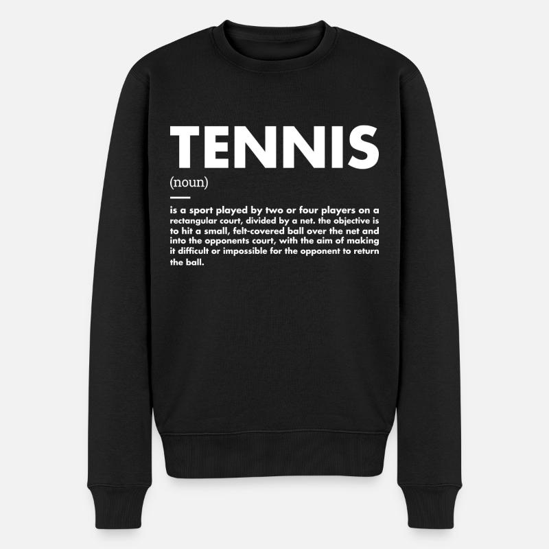 Sport Definition Tennis - Männer Premium Bio Pullover - Schwarz
