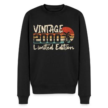 Vintage 2000 Millésime 2000 Cadeau D'anniversaire - Pull Premium bio Homme - noir - Devant - Nico (187cm)