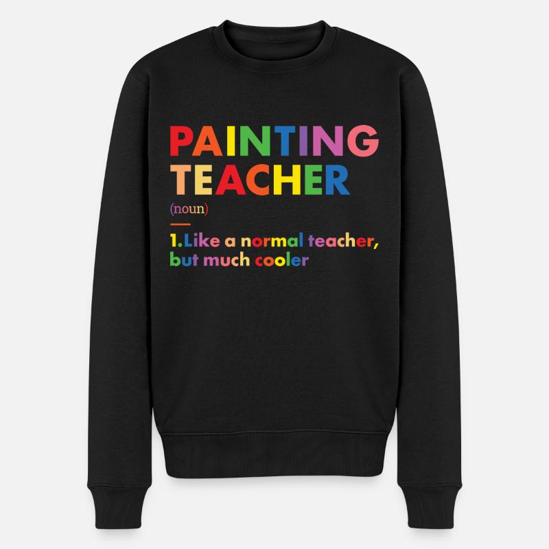 Peintre Enseignant Définition Peinture - Pull Premium bio Homme - noir