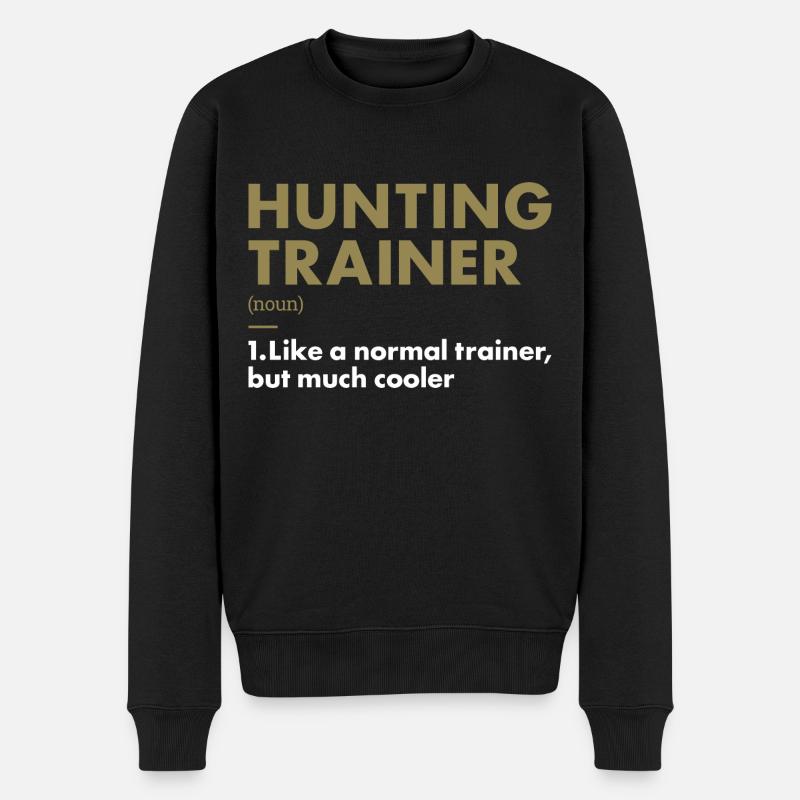 Hunter Trainer Definition Hunting - Männer Premium Bio Pullover - Schwarz