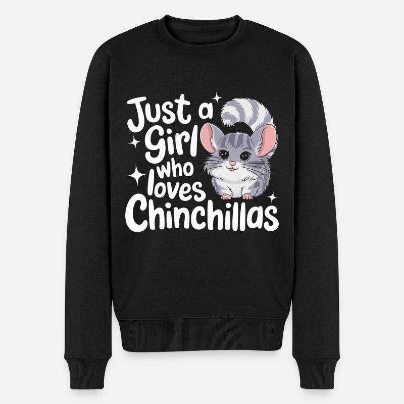 Chinchilla Souris Chinchillas - Pull Premium bio Homme - noir