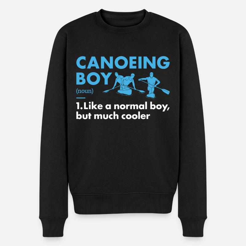 canoéiste garçon définition canoë - Pull Premium bio Homme - noir