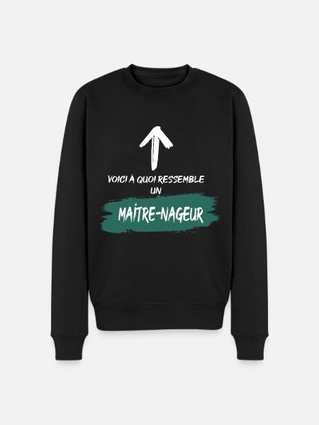 So sieht ein Rettungsschwimmer aus - Männer Premium Bio Pullover - Schwarz