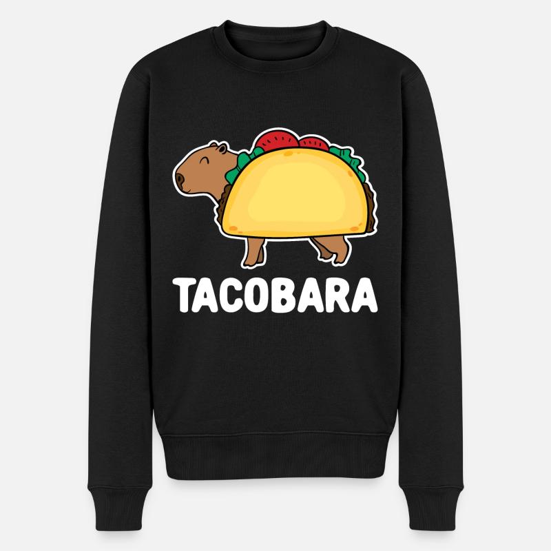Tacobara | lustiges Capybara Wasserschwein | Tacos - Männer Premium Bio Pullover - Schwarz