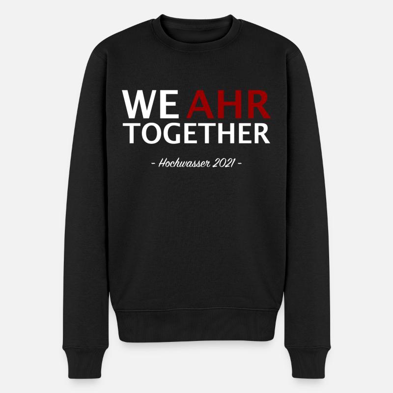 We AHR together | Ahrtal Hochwasser SolidAHRität - Männer Premium Bio Pullover - Schwarz