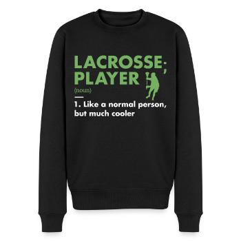 Définition du joueur de sport La crosse - Pull Premium bio Homme - noir - Devant - Nico (187cm)
