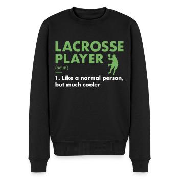 Définition du joueur de sport La crosse - Pull Premium bio Homme - noir - Devant - Nico (187cm)