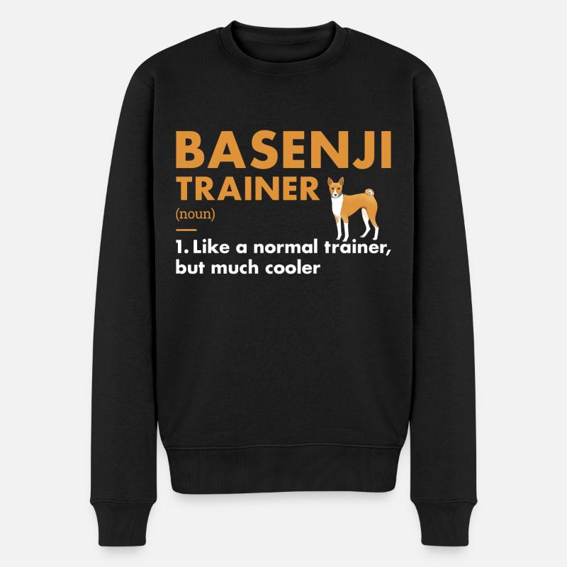 Chien Basenji Dresseur Definiton - Pull Premium bio Homme - noir