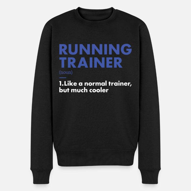 Sport Trainer Running - Männer Premium Bio Pullover - Schwarz