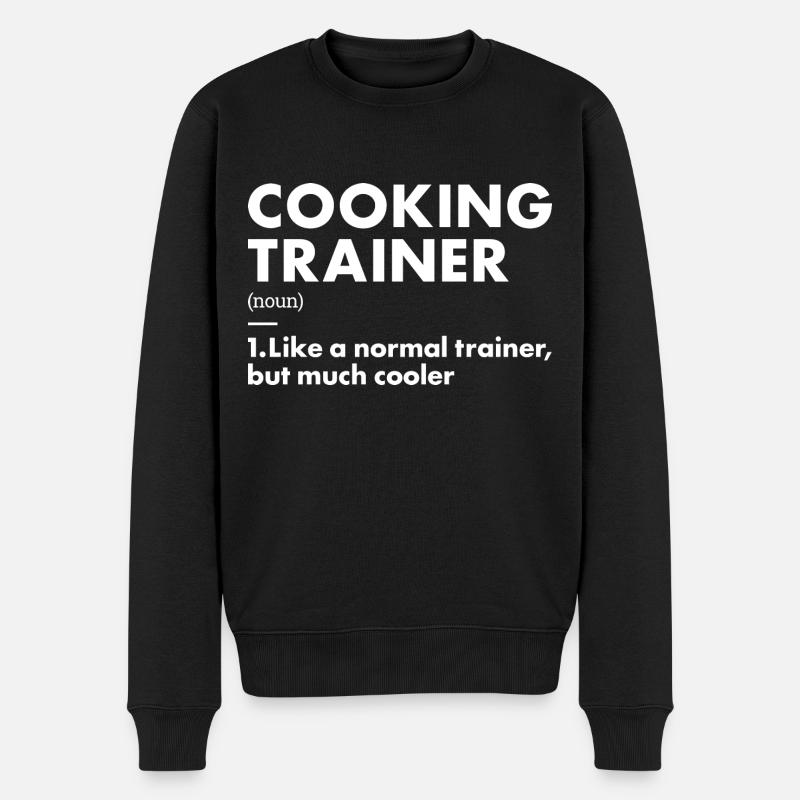 Cook Trainer Definition Cooking - Männer Premium Bio Pullover - Schwarz