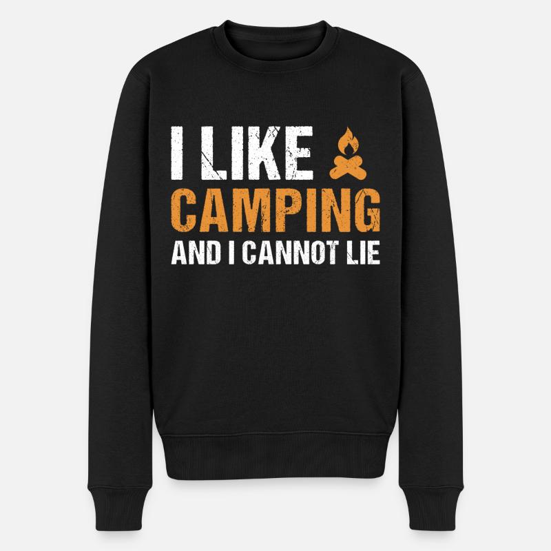 Camper J’aime le camping - Pull Premium bio Homme - noir