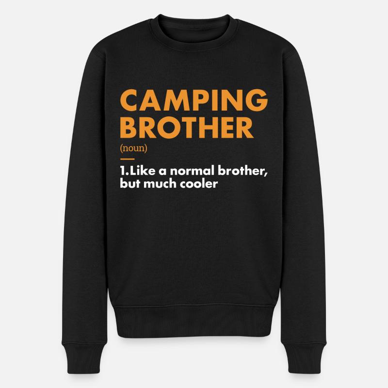 Camper Brother Définition Camping - Pull Premium bio Homme - noir