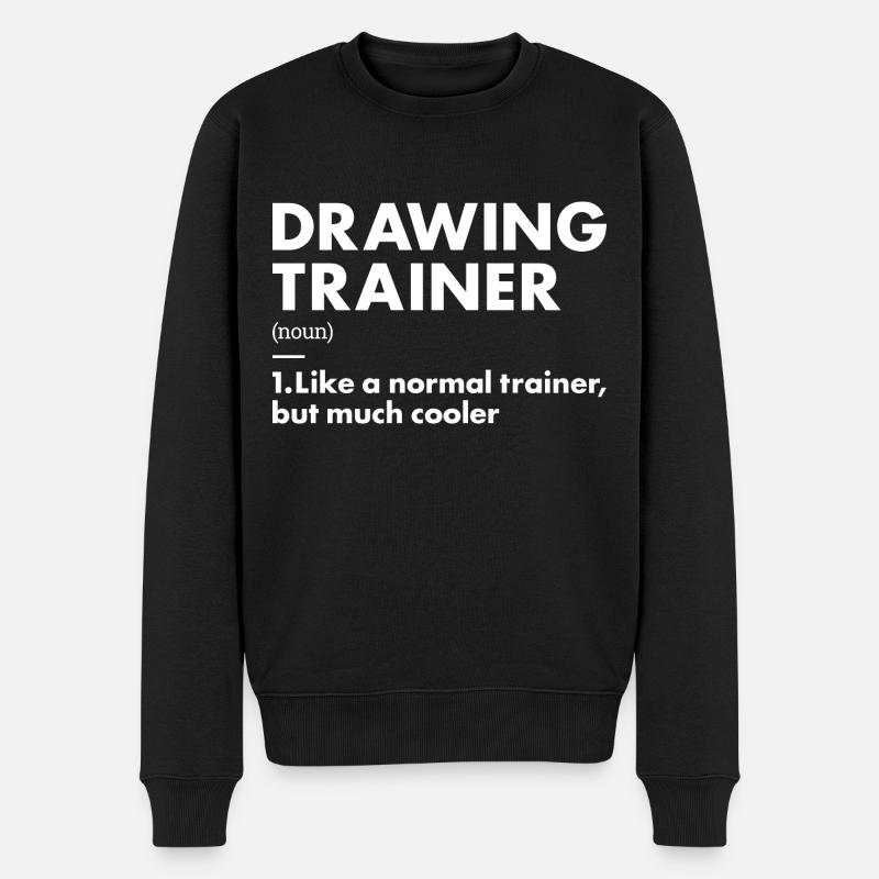 Drawer Trainer Definition Drawing - Men's Premium Organic Jumper - black