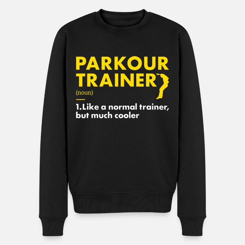 Traceur Trainer Définition Parkour - Pull Premium bio Homme - noir