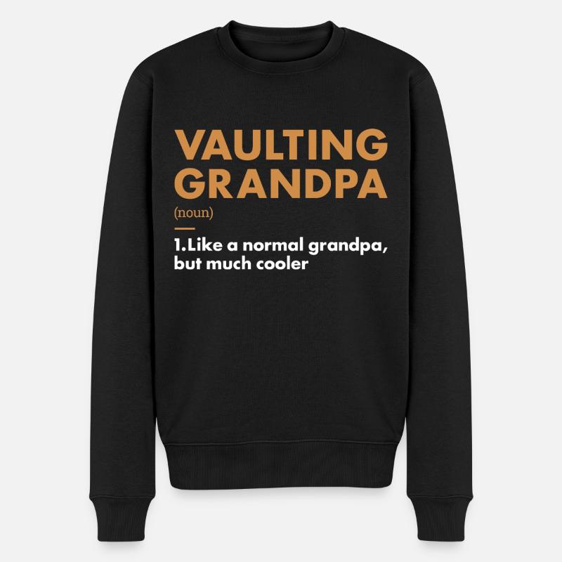 Vaulter Grandpa Definition Vaulting - Männer Premium Bio Pullover - Schwarz