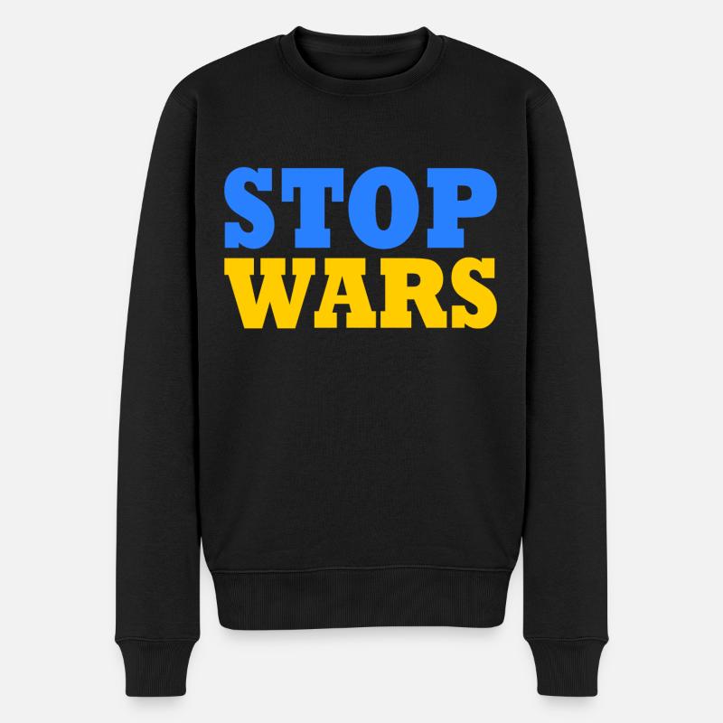Stop war - Pull Premium bio Homme - noir