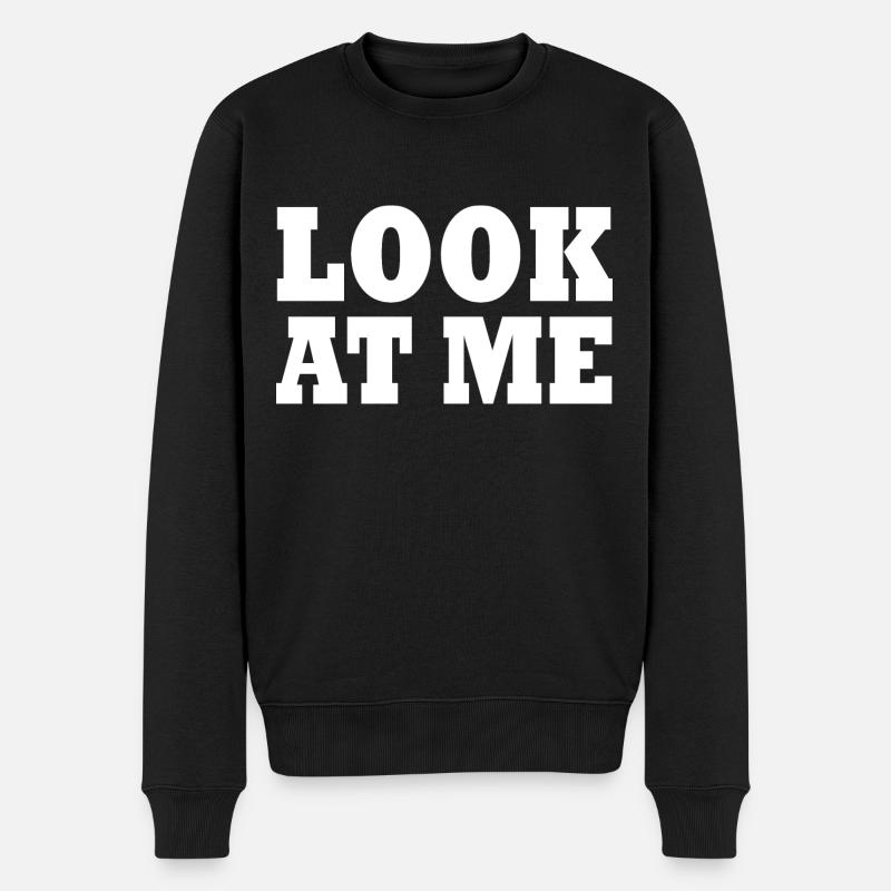Look at me - Pull Premium bio Homme - noir