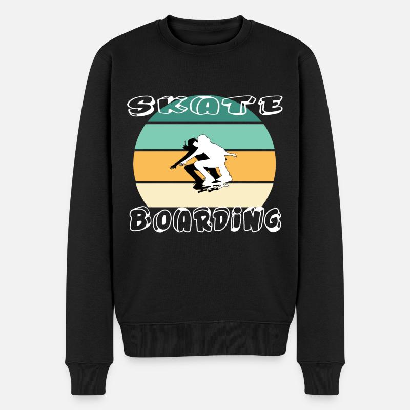 Skater Skateboarder Skateboard - Pull Premium bio Homme - noir