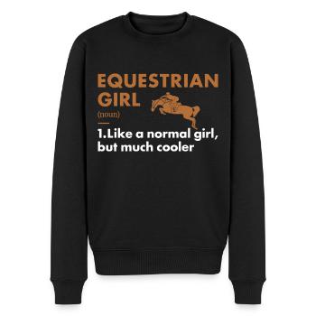 Sport Girl Définition Équestre - Pull Premium bio Homme - noir - Devant - Nico (187cm)