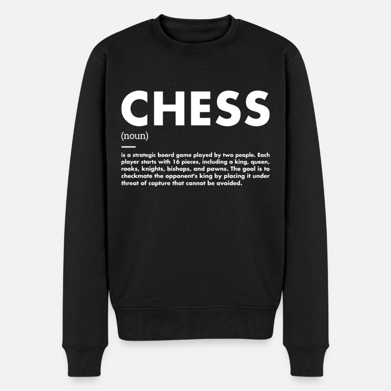 Chess Player Definition Chess - Männer Premium Bio Pullover - Schwarz