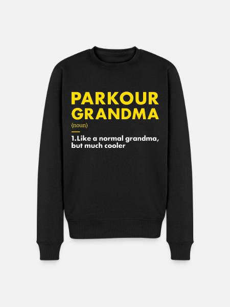 Traceur Grandma Definition Parkour - Men's Premium Organic Jumper - black
