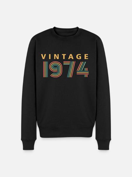 millésime 1974 - Pull Premium bio Homme - noir