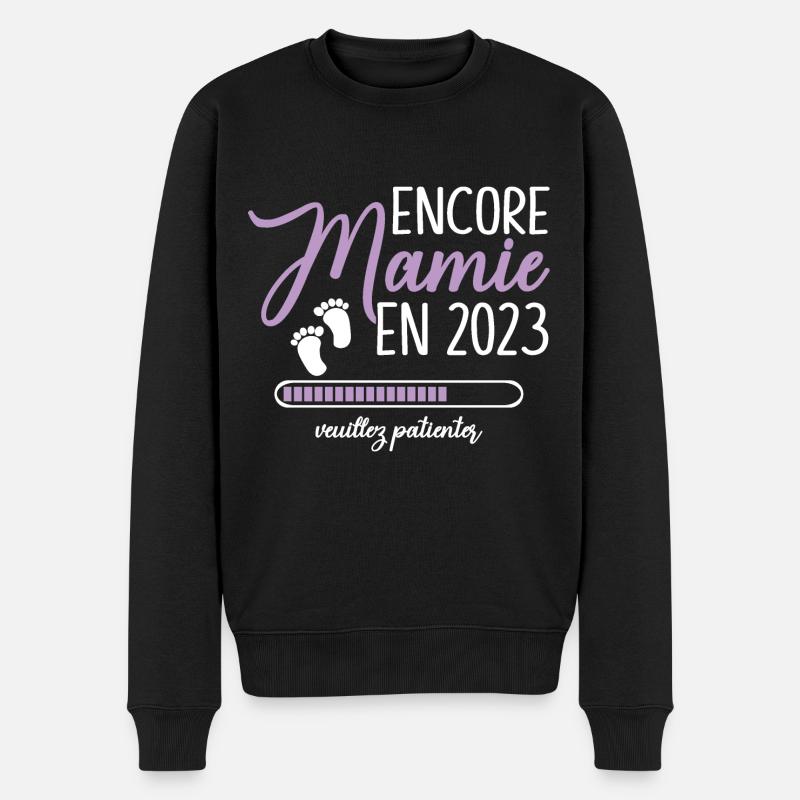 Encore Mamie 2023 Cadeau Future Grand Mère - Pull Premium bio Homme - noir