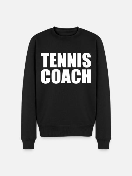 Tennis coach - Männer Premium Bio Pullover - Schwarz