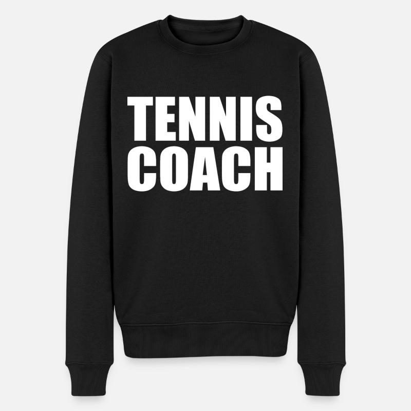 Tennis coach - Pull Premium bio Homme - noir