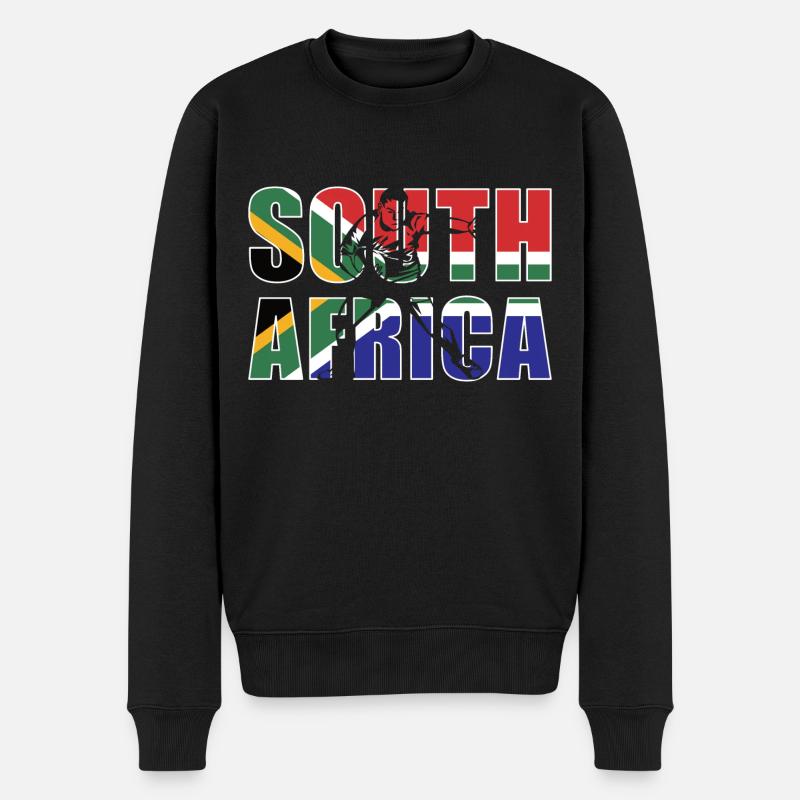 South Africa Rugby - Männer Premium Bio Pullover - Schwarz