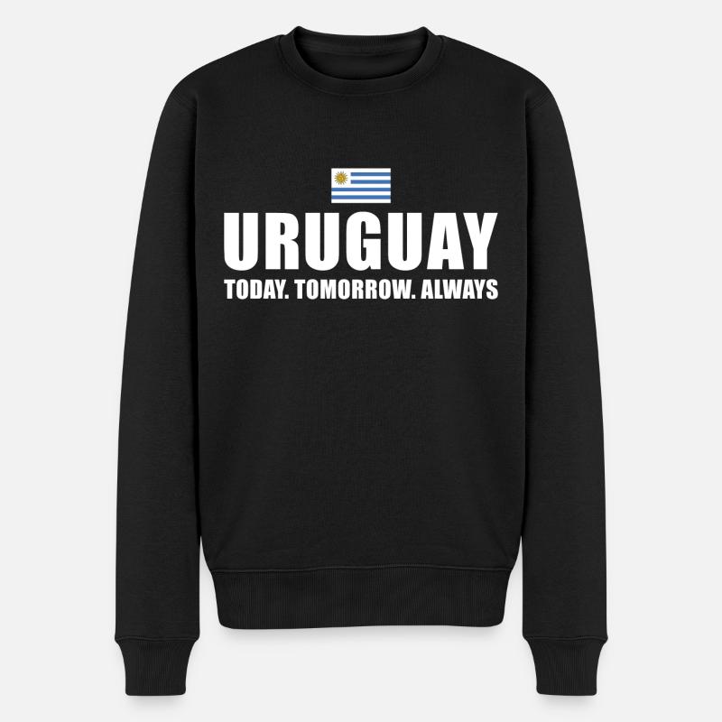 Uruguay Today Tomorrow Always Uruguay Rugby - Männer Premium Bio Pullover - Schwarz