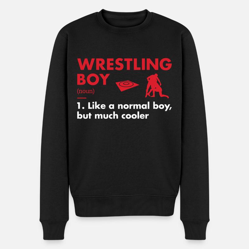 Sport Boy Définition Lutte - Pull Premium bio Homme - noir