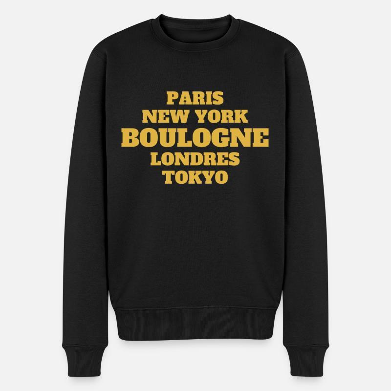 Boulogne - Unique streets, unique style. - Pull Premium bio Homme - noir