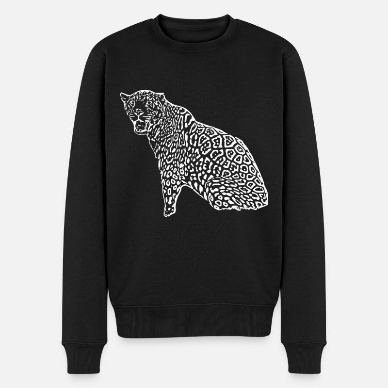 Noir léopard - Pull Premium bio Homme - noir