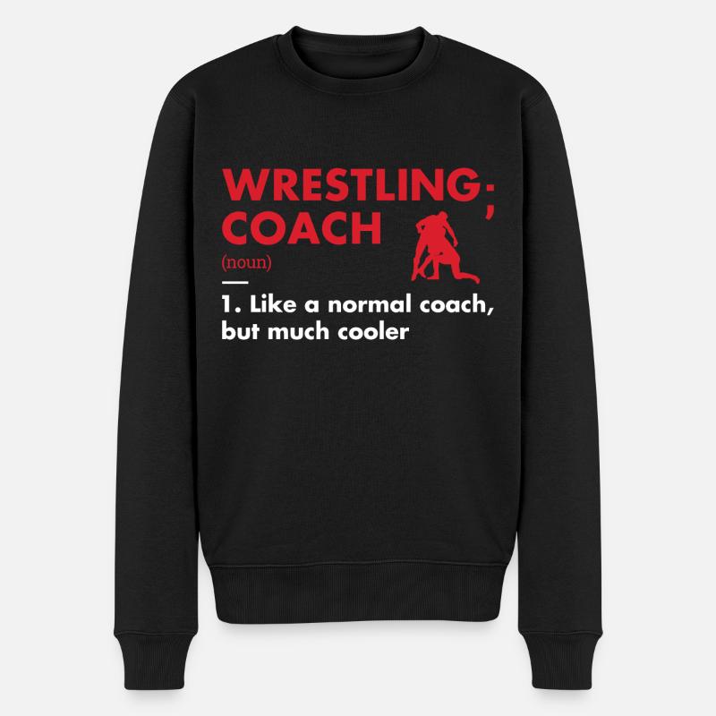 Sport Coach Definition Wrestling - Männer Premium Bio Pullover - Schwarz