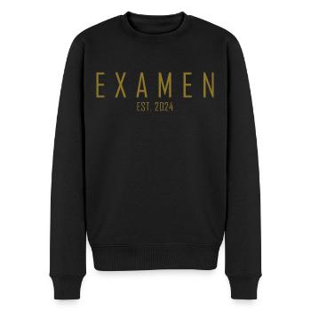 Examen EST. 2024 - Männer Premium Bio Pullover - Schwarz - Vorne - Nico (187cm)