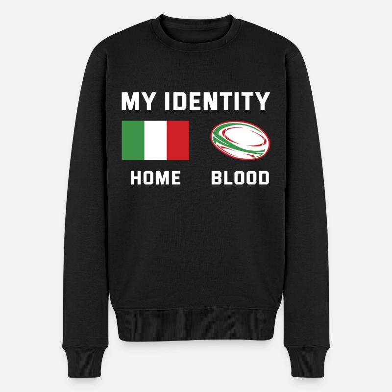 Mon identité Italie Rugby - Pull Premium bio Homme - noir