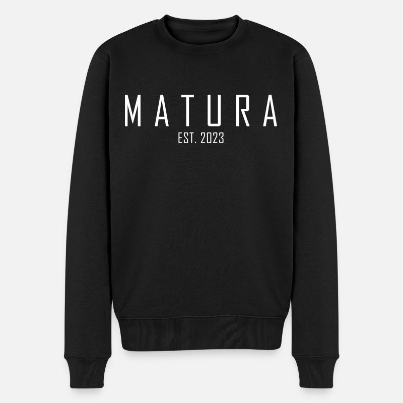 Matura EST. 2023 - Männer Premium Bio Pullover - Schwarz