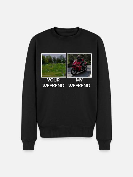 Motorcycle Memes Weekend - Men's Premium Organic Jumper - black