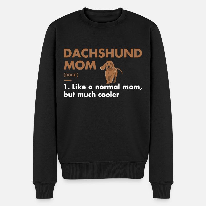 Dachshund Mom Definition - Männer Premium Bio Pullover - Schwarz