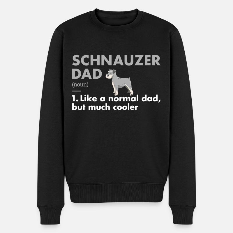 Schnauzer Dad Définition - Pull Premium bio Homme - noir