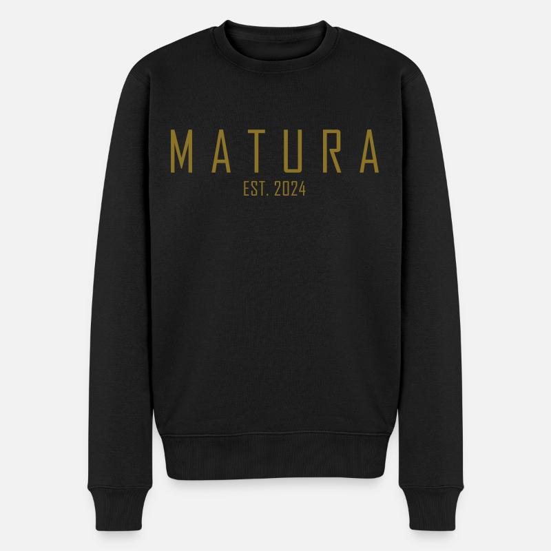Matura EST. 2024 - Männer Premium Bio Pullover - Schwarz