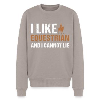 Sport I Like Equestrian - Männer Premium Bio Pullover - Taupe - Vorne - Nico (187cm)